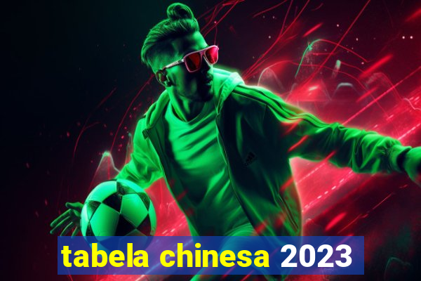 tabela chinesa 2023